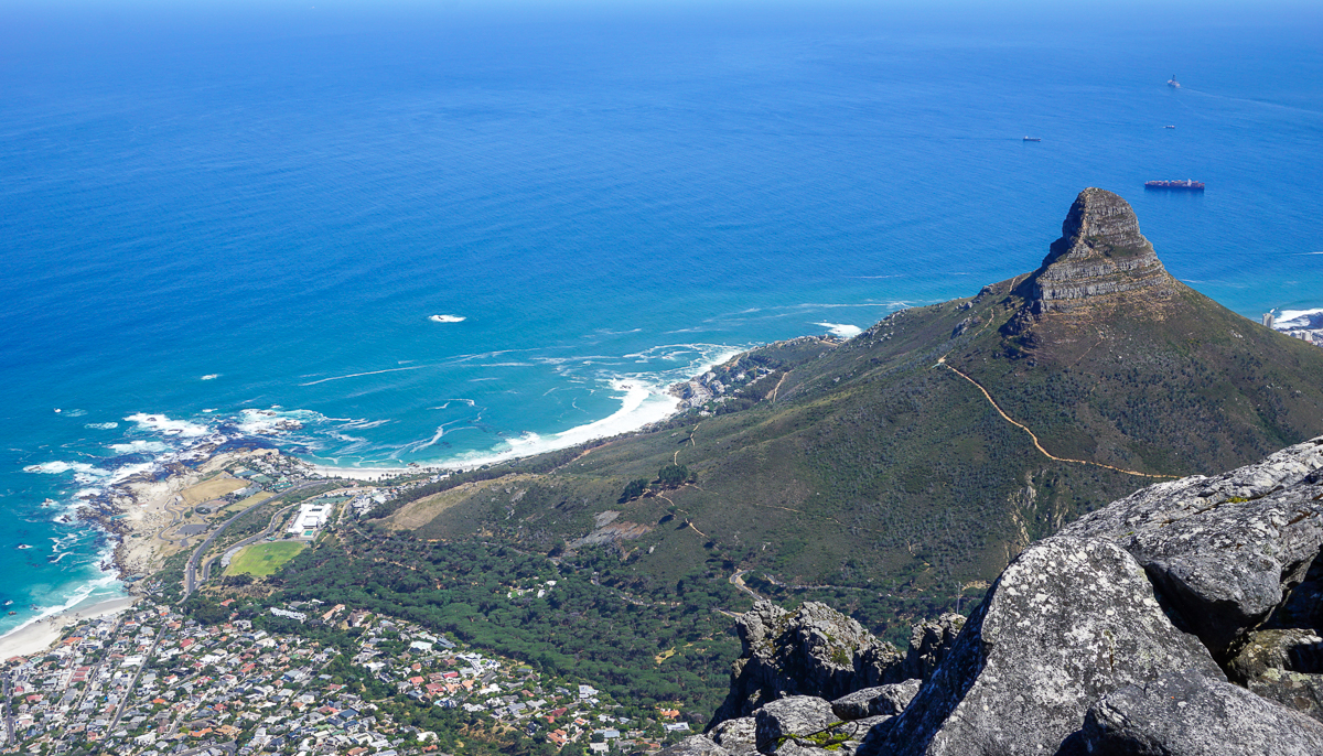 South Africa - view of lion's head from table mountain