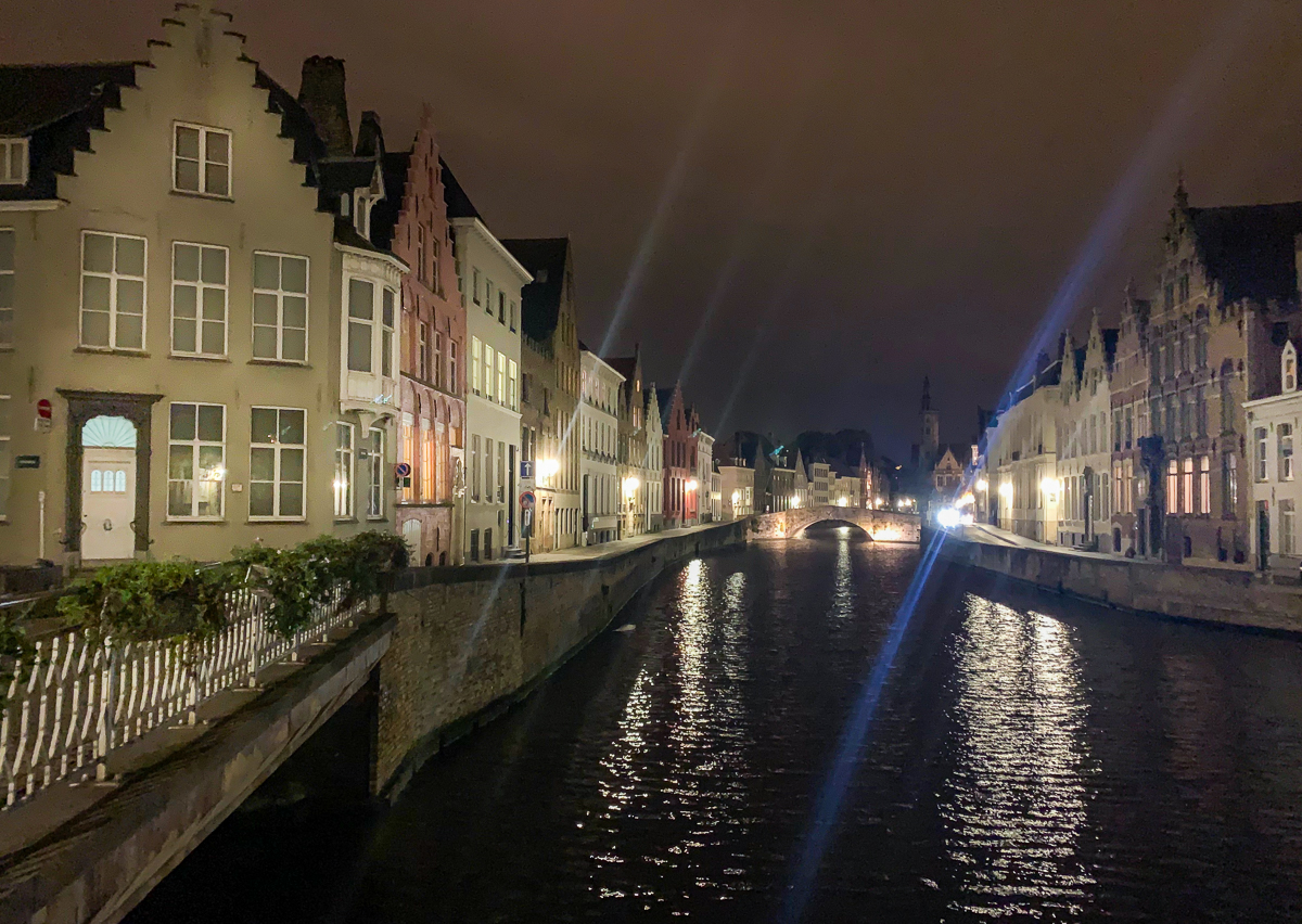 Belgium - canals at night