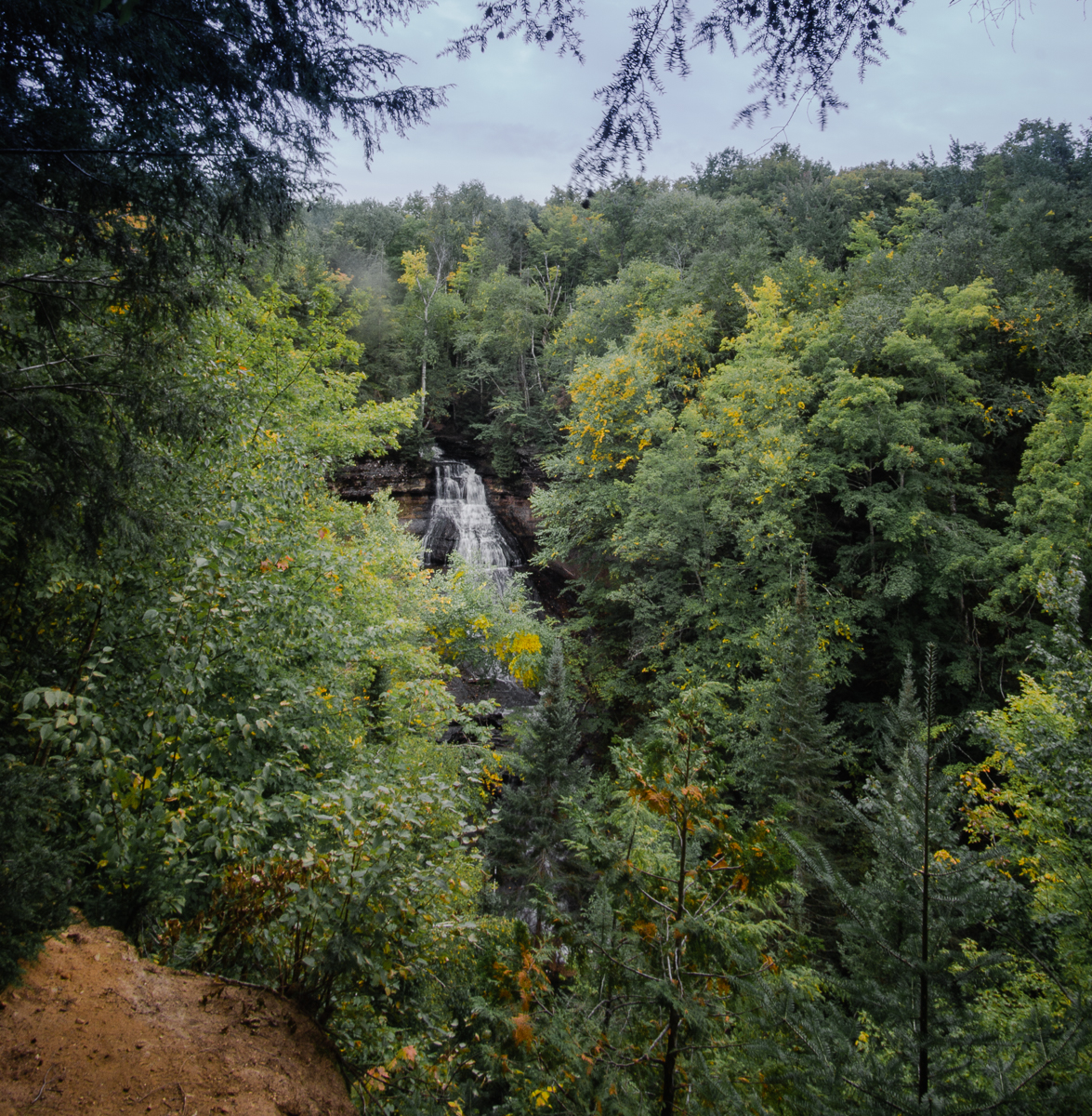 Chapel Falls through the forest