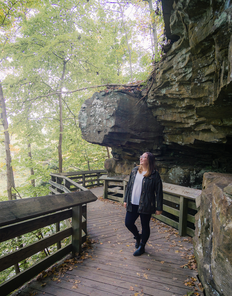 Woman hiking in Cuyahoga Valley