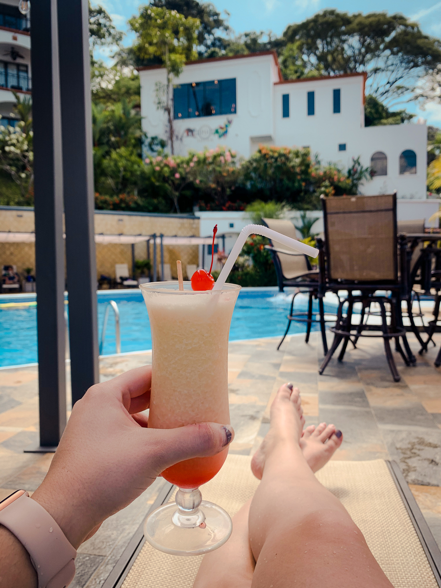 tropical drink poolside