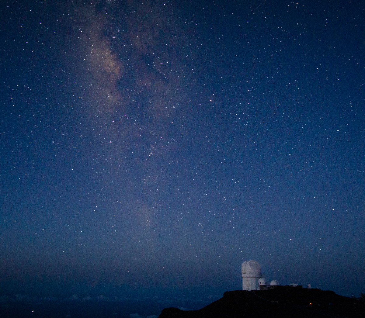 Milky Way over Haleakala observation tower