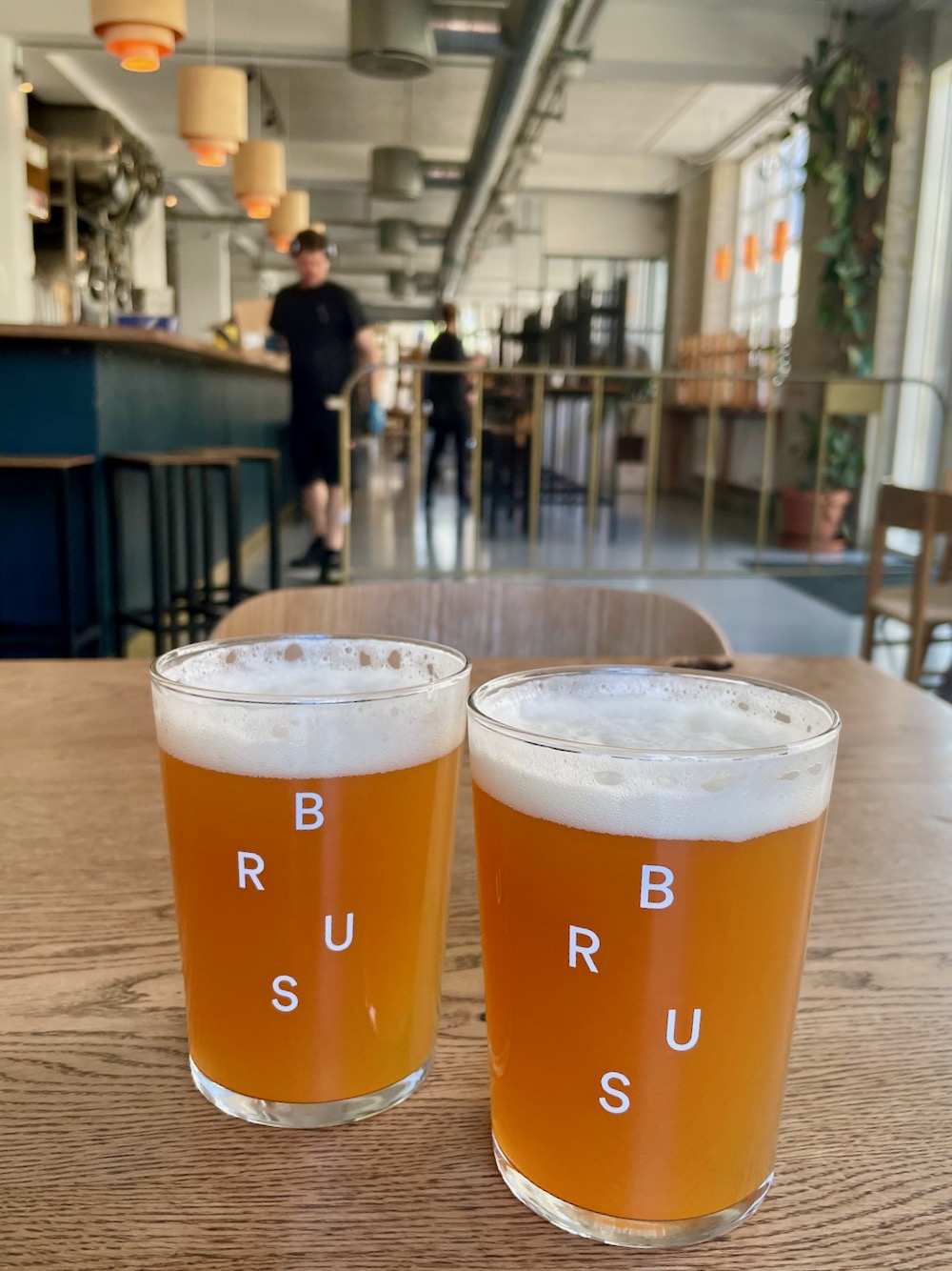 Two beers at BRUS