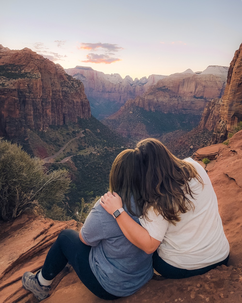 two women looking over canyon